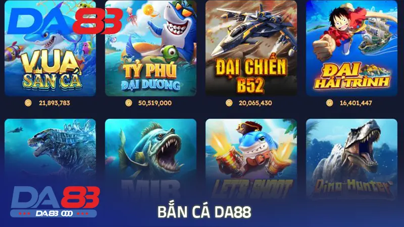 Giới thiệu 3 game bắn cá cực đỉnh tại nhà cái Da88